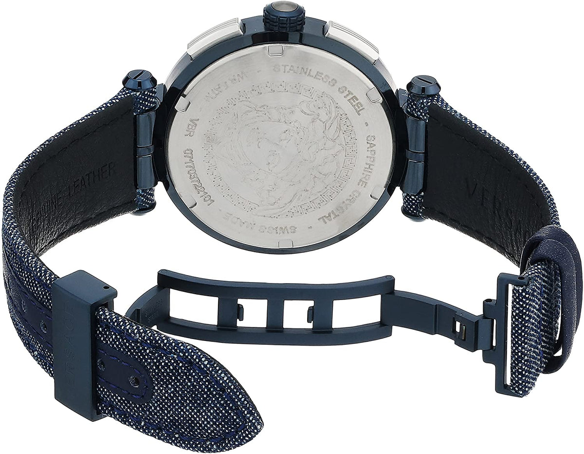 Versace Aion Chronograph Blue 45 mm Men's Watch