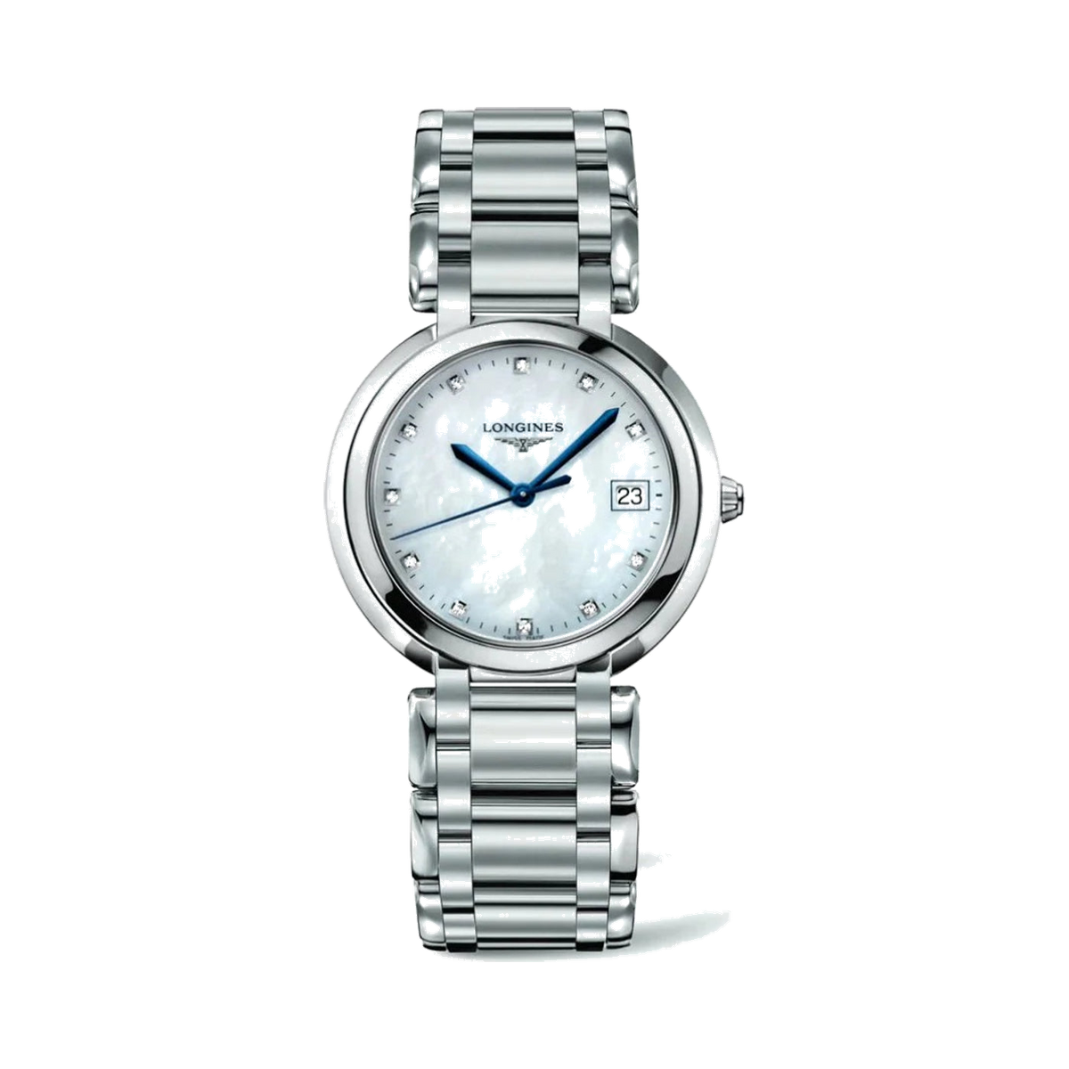 Longines - L8.114.4.87.6 PrimaLuna Quartz 34 Stainless Steel / MOP / Bracelet