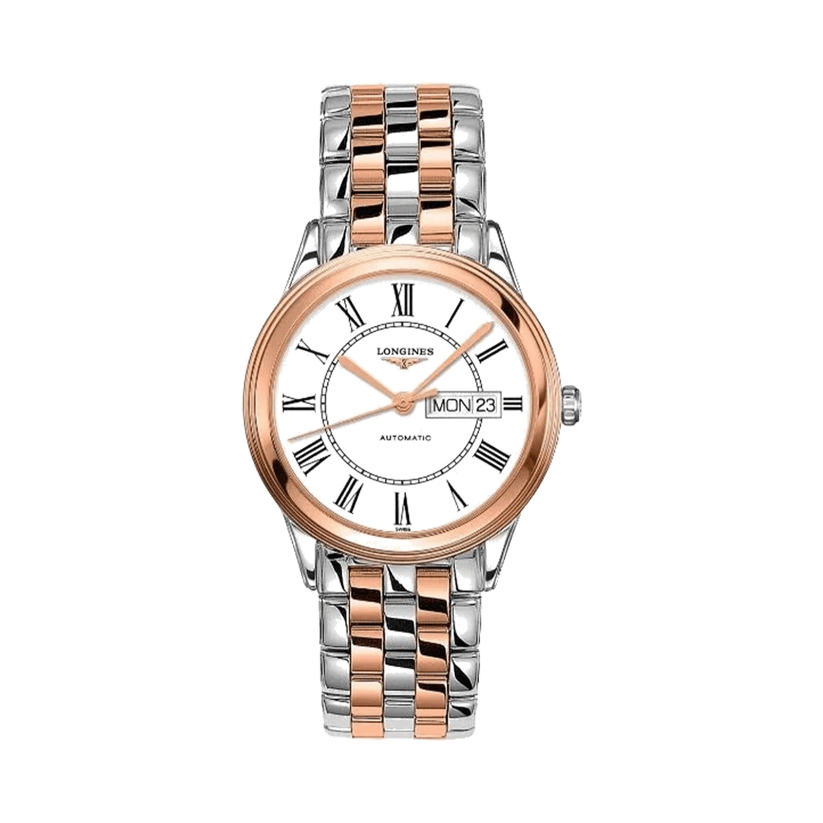 Longines Flagship White/Rose gold colored steel Ø38.5 mm watch
