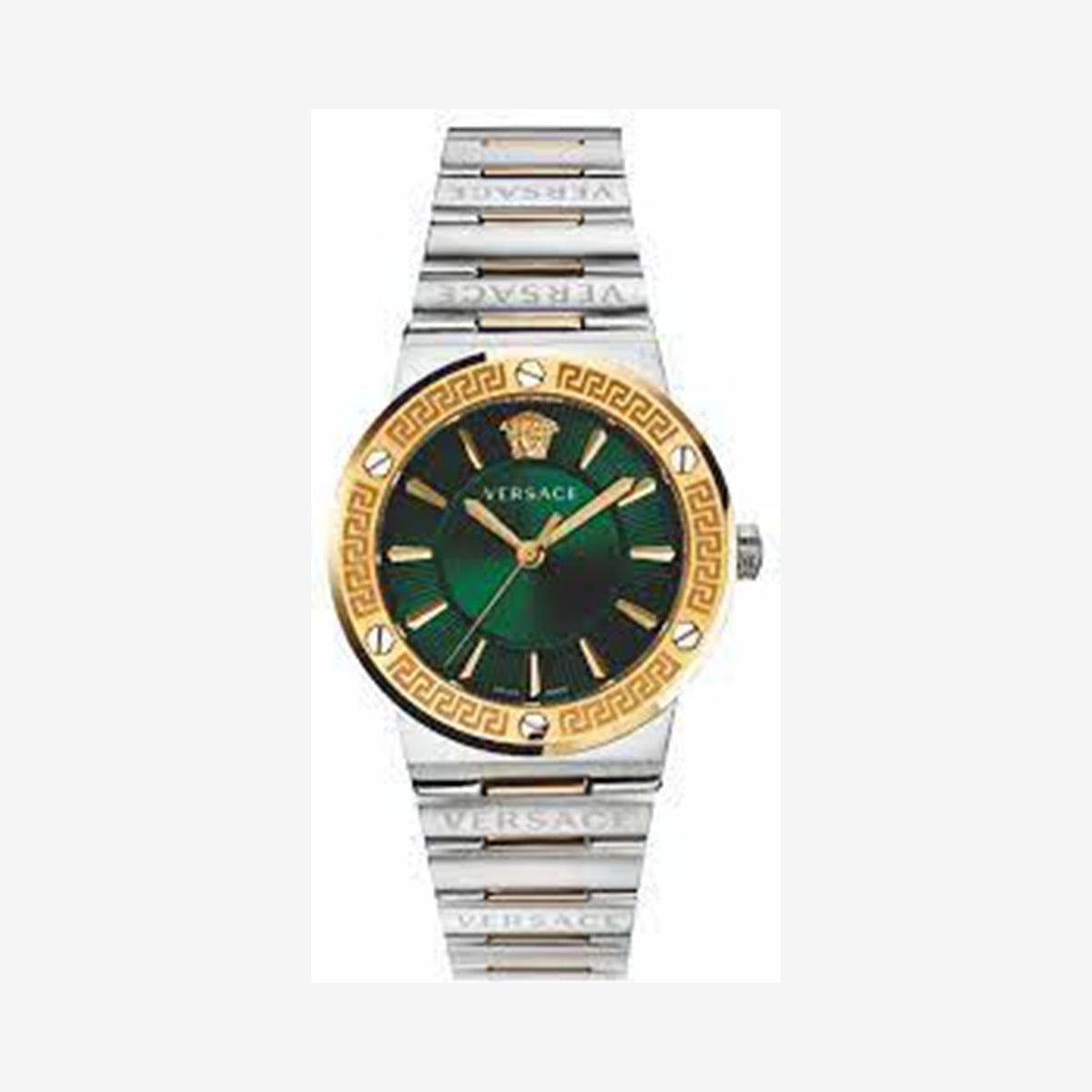 Versace 38 mm Green Dial Two-tone Wristwatch