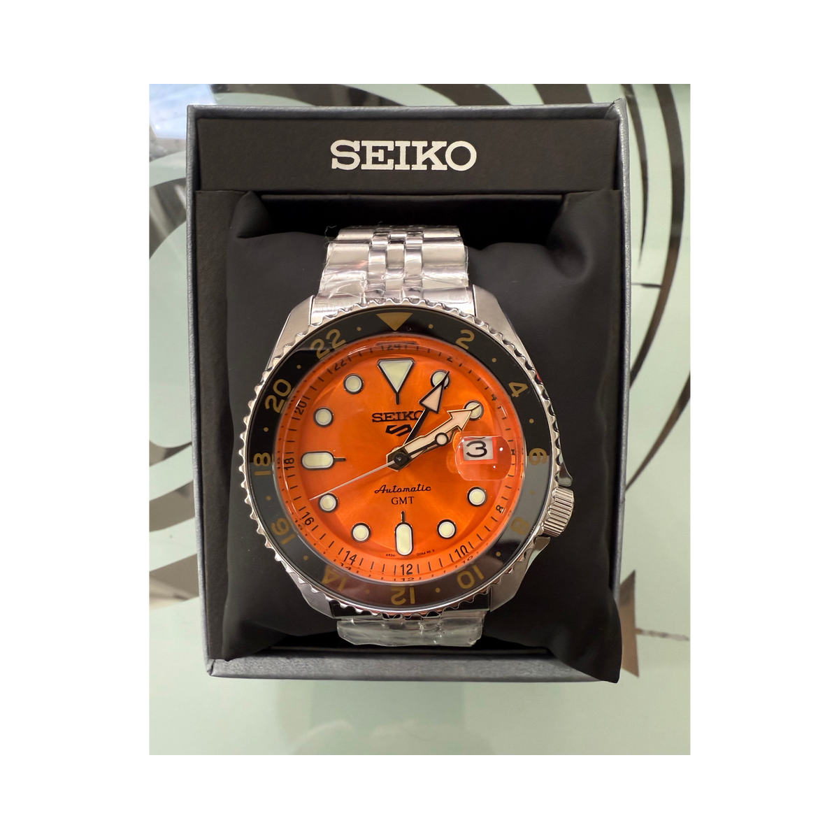 5 Sports GMT Automatic Orange Dial Men's Watch
