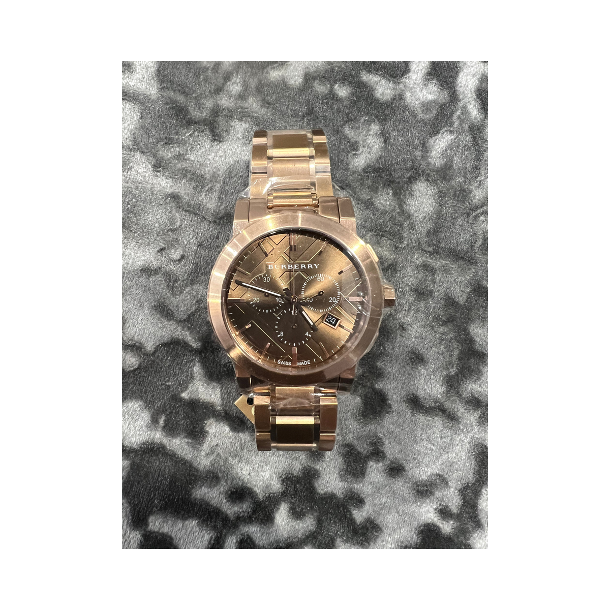 Burberry Men's Watch Chronograph The City 42mm Rose Gold