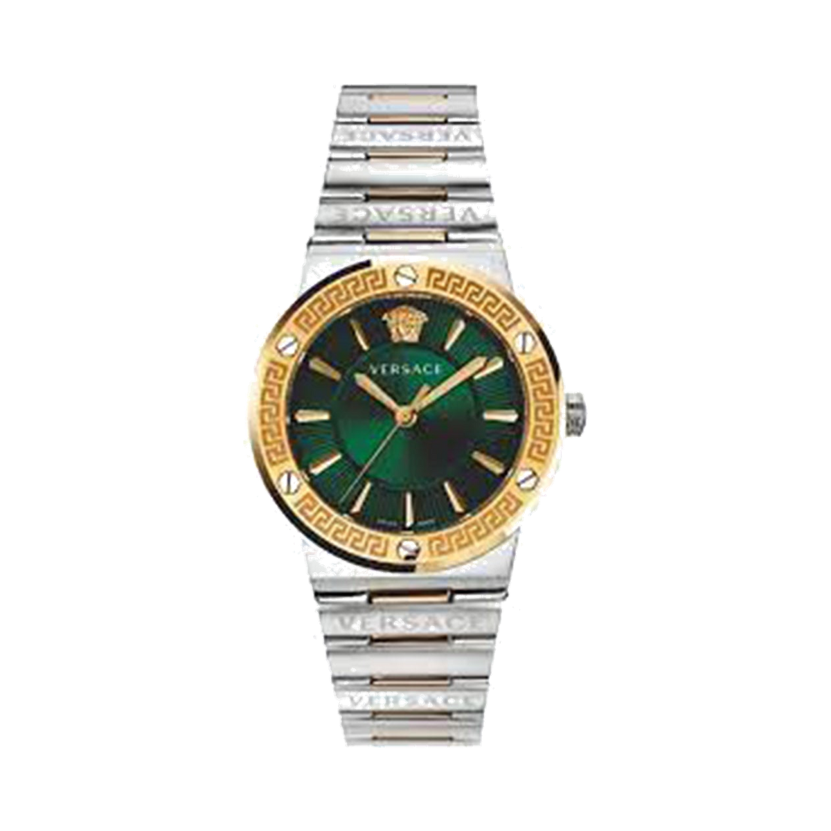 Versace 38 mm Green Dial Two-tone Wristwatch
