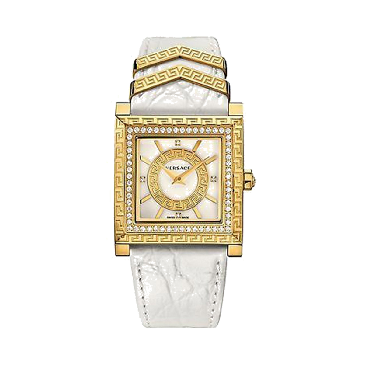 Versace DV-25 White Leather Wristwatch