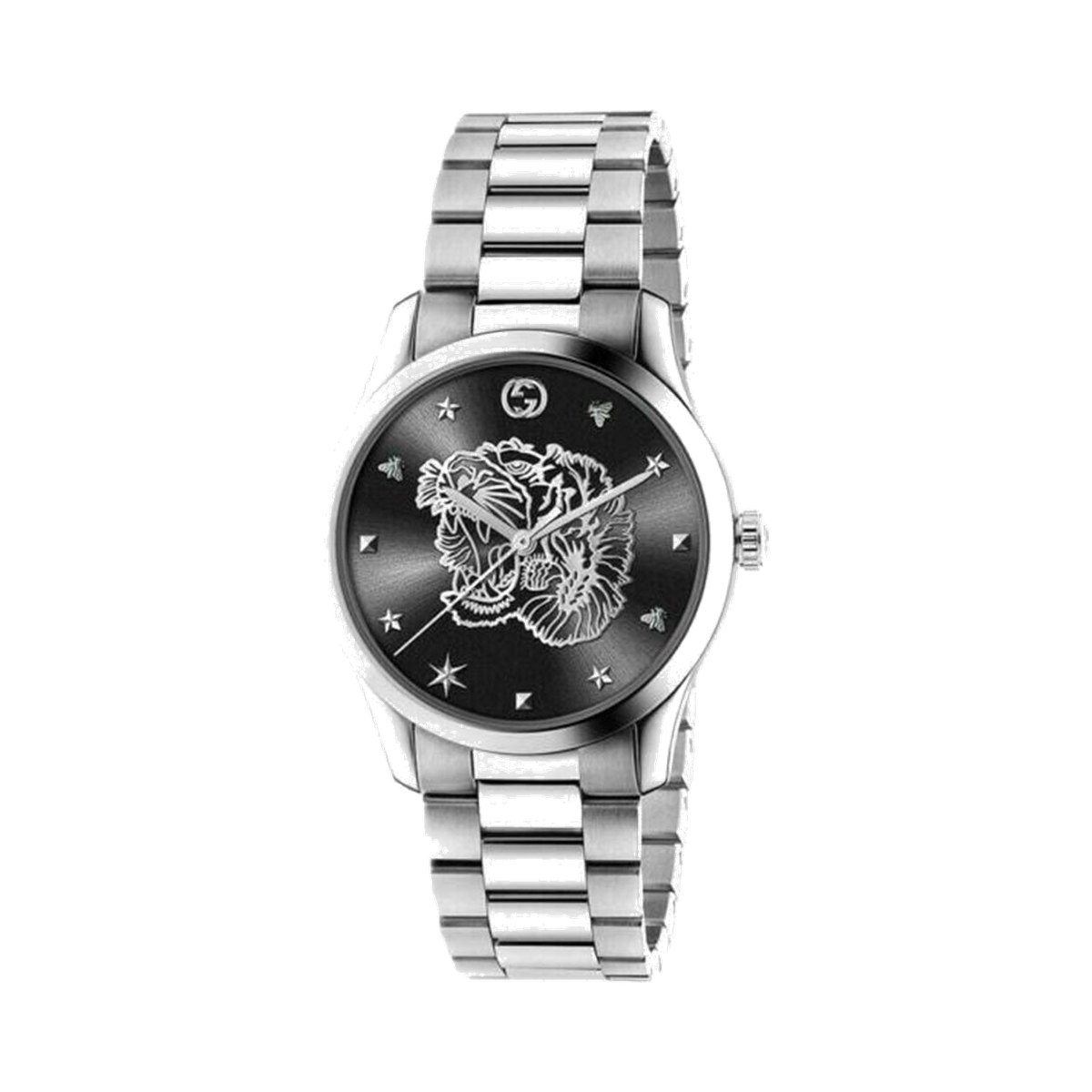 Gucci G-Timeless Black Roaring Tiger Wristwatch