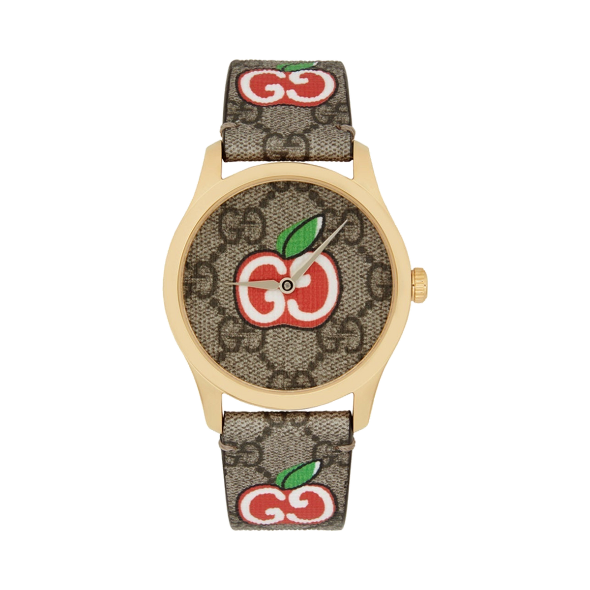 Gucci G-Timeless Canvas Dial Red Apple Wristwatch