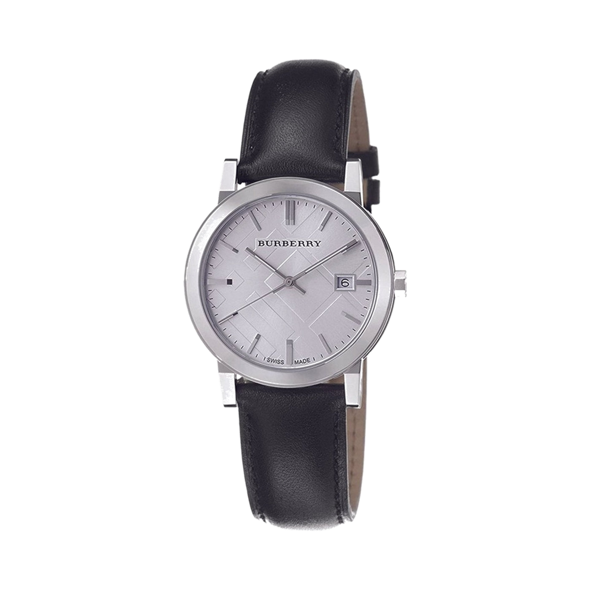 Burberry The City White Dial Black Leather
