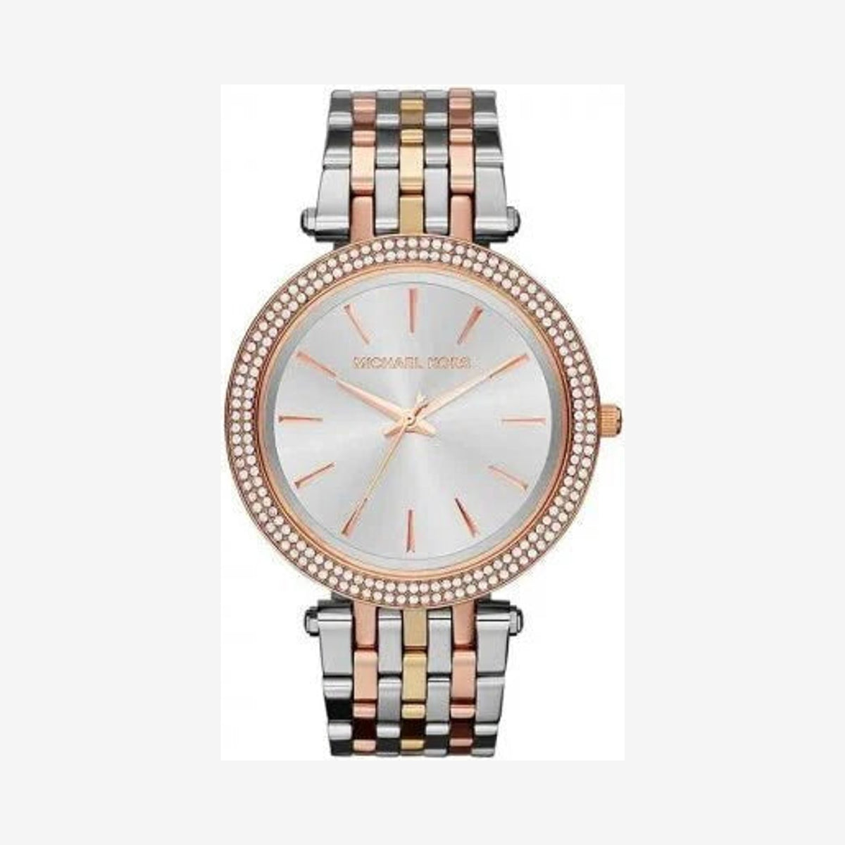 Michael Kors Silver Three Tone Darci Pavé Women's Watch