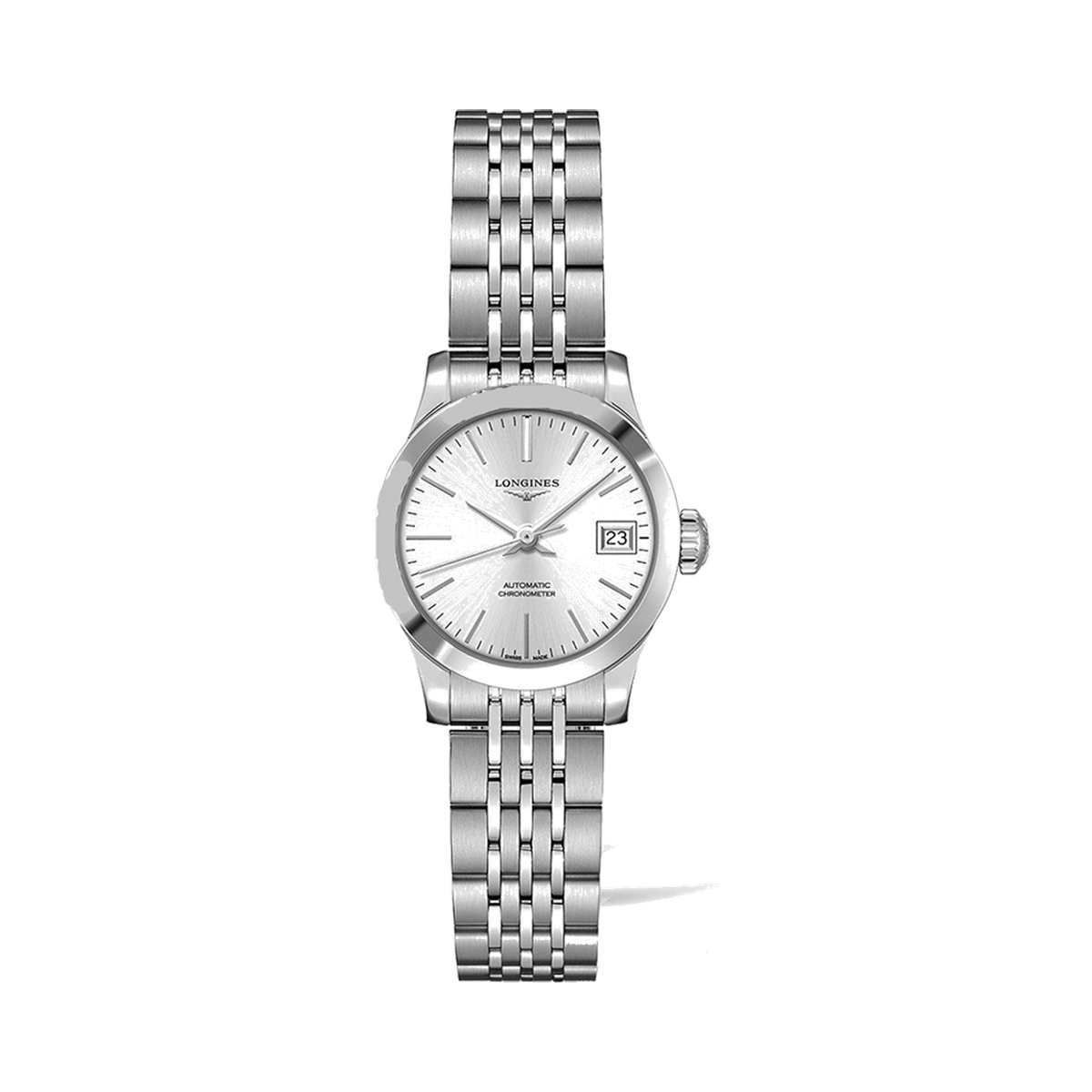Longines Record Silver colored/Steel 26 mm watch