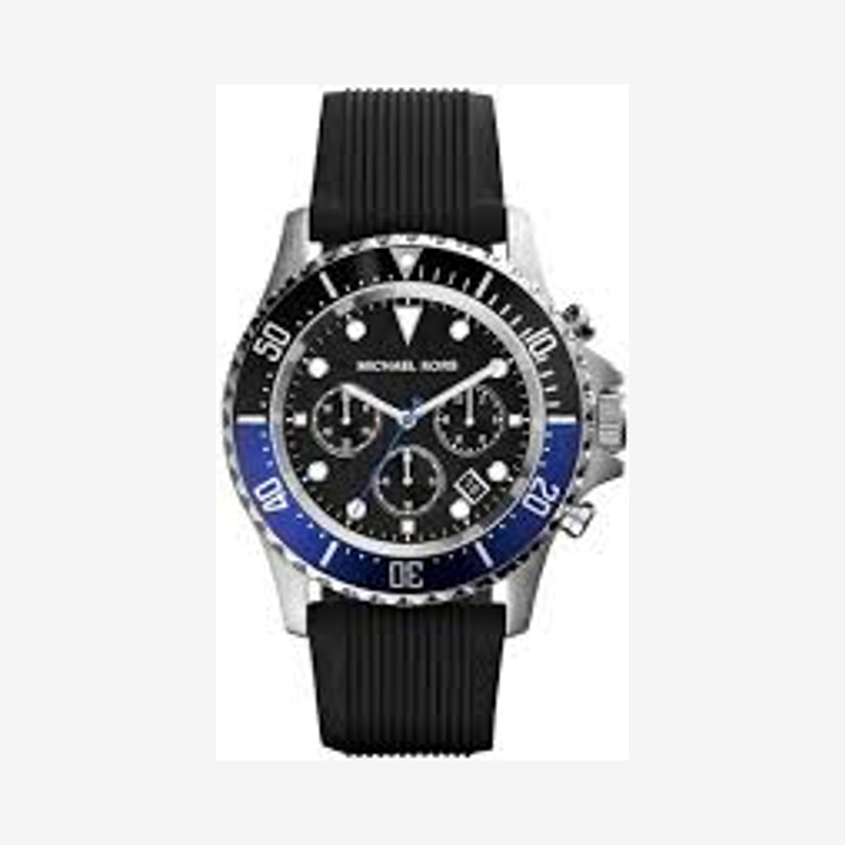 Michael Kors Everest Black Dial Silicone Band Men's Watch