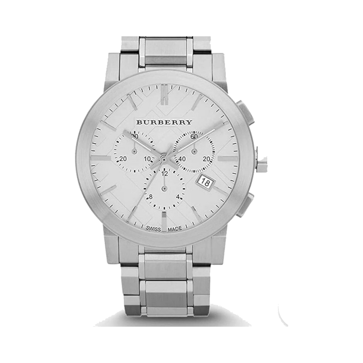 Burberry Stainless steel Silver Dial 42 mm Wristwatch