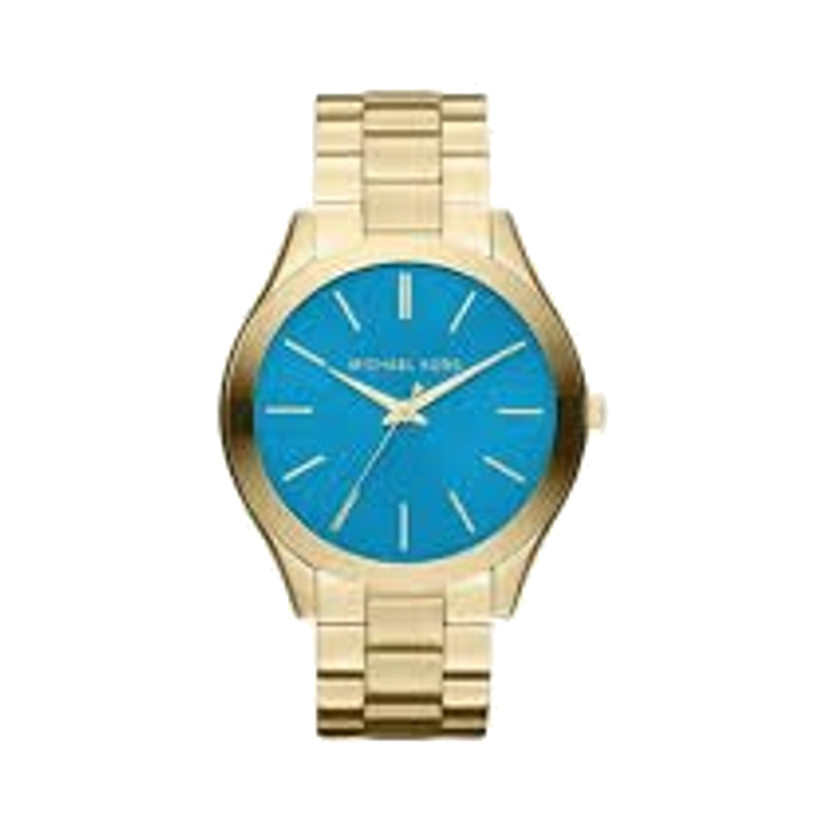 Michael Kors Gold Tone Slim Runway Turquoise Women's Watch