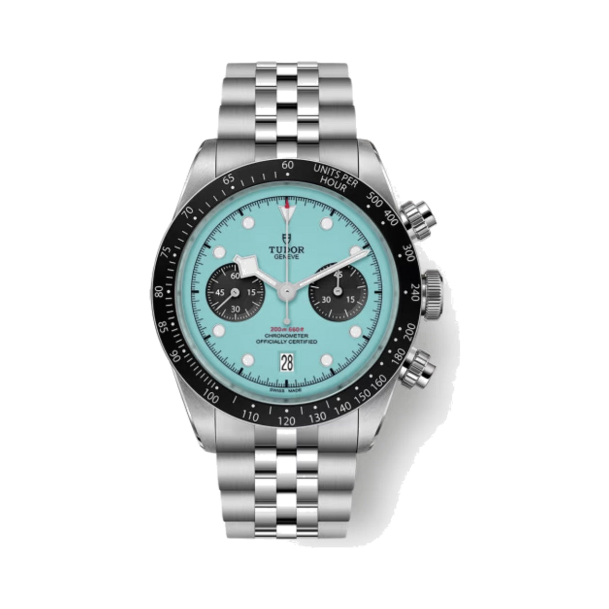 Tudor Black Bay Chrono Turquoise Dial flamingo