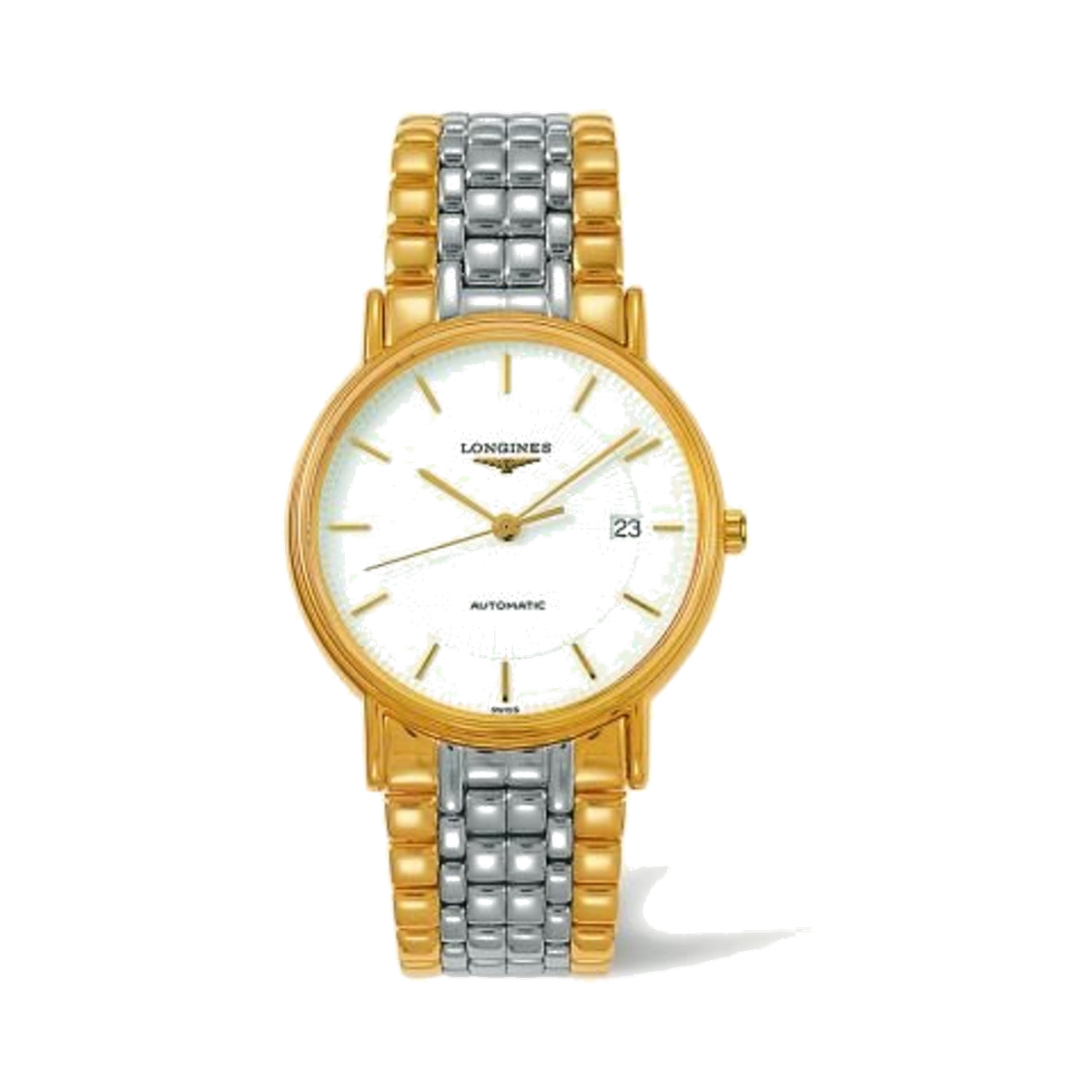Longines - Presence 38.5 Automatic PVD Gold / White / Bracelet watch