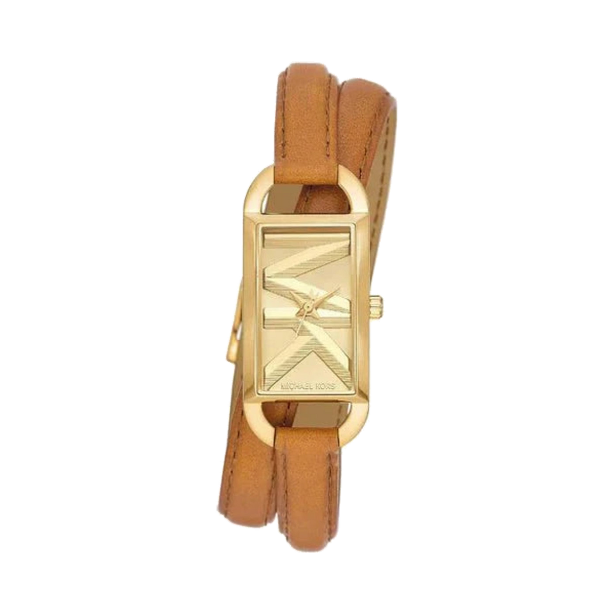 Michael Kors Empire Three-Hand Double Wrap Leather Watch