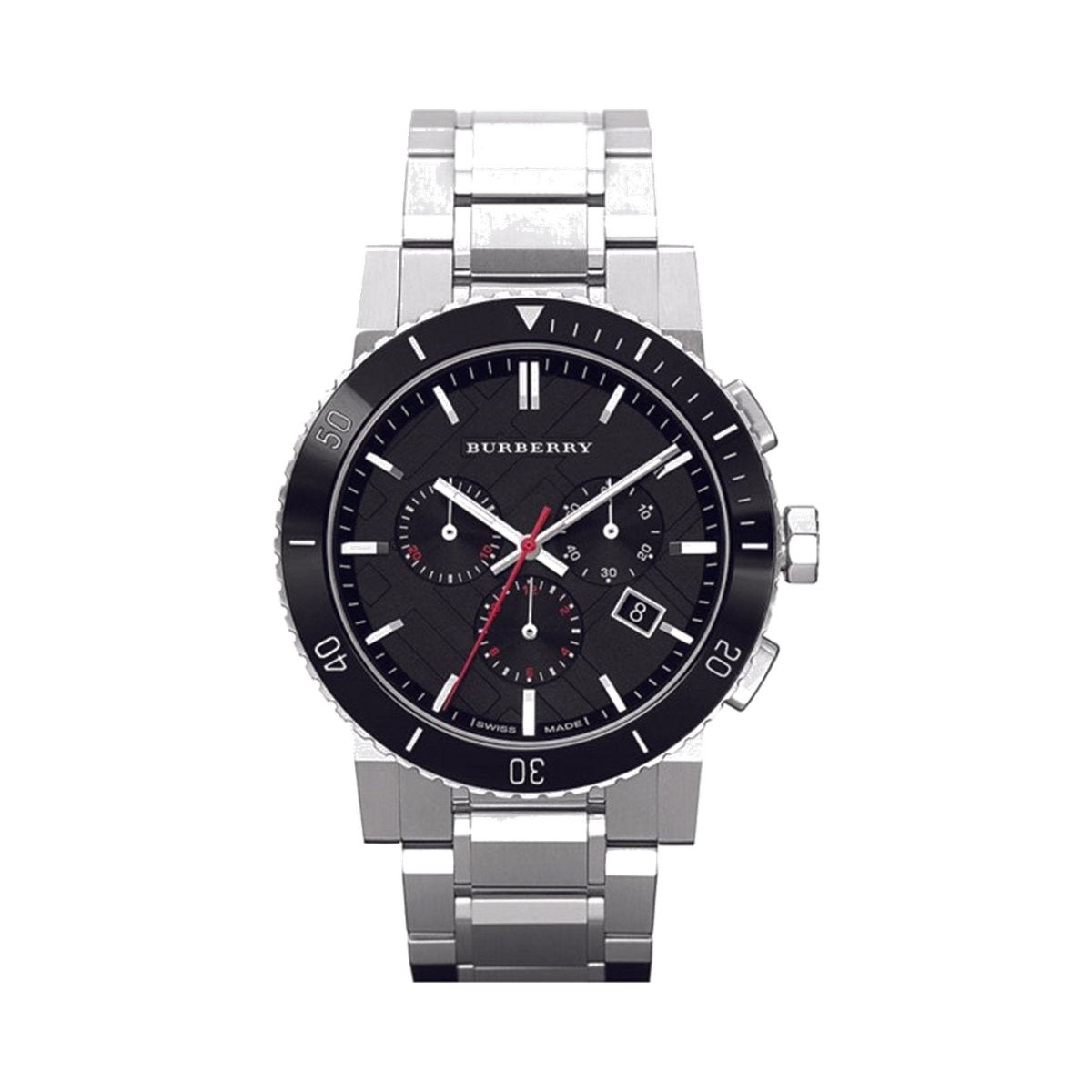 Burberry Black Dial Stainless steel Chronograph Wristwatch