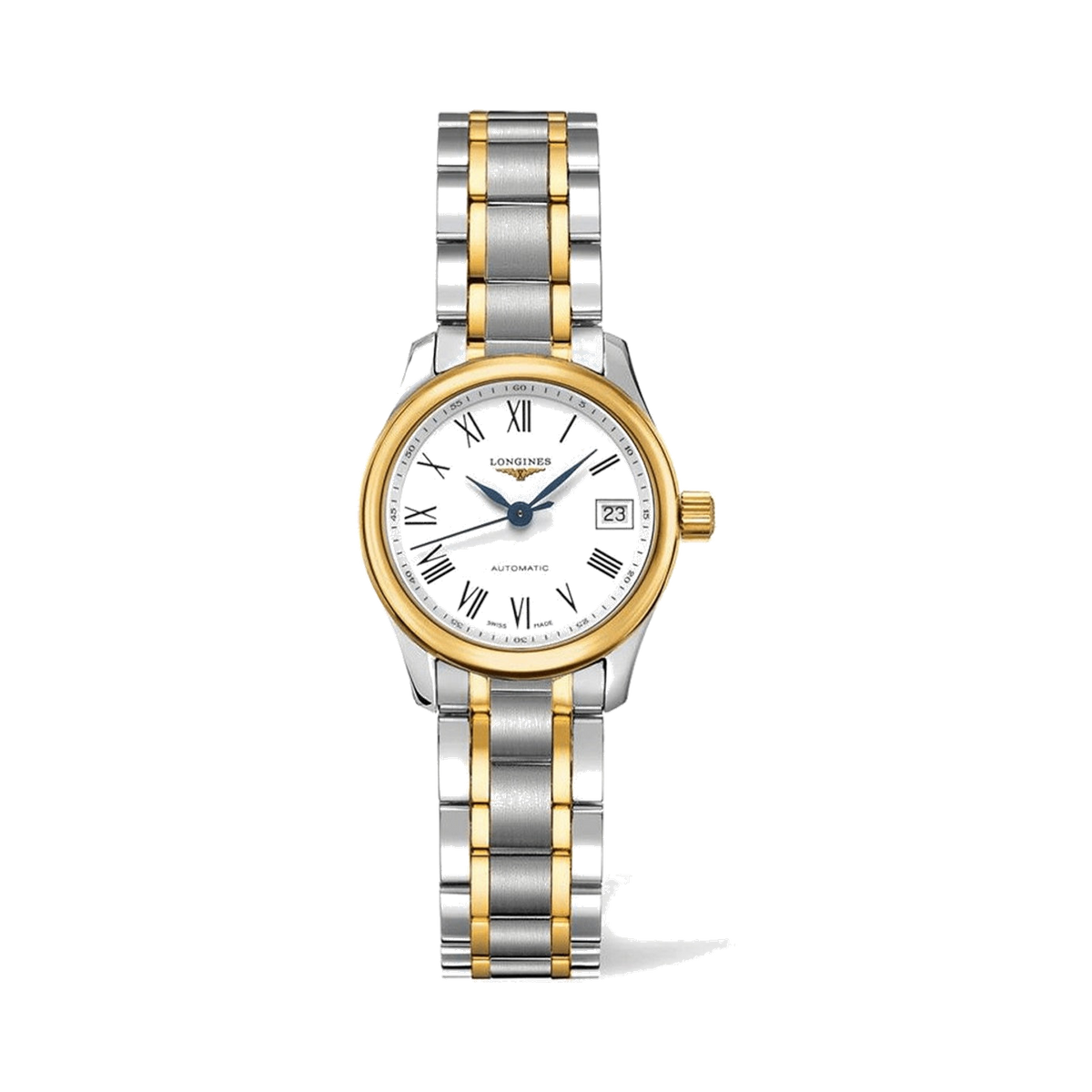 The Longines Master Collection automatic white dial ladies watch