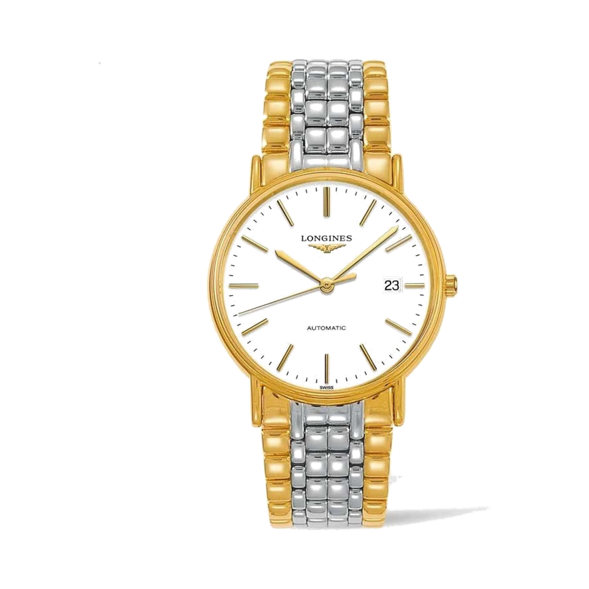 Longines Presences White/Yellow gold toned steel Ø38.5 mm watch