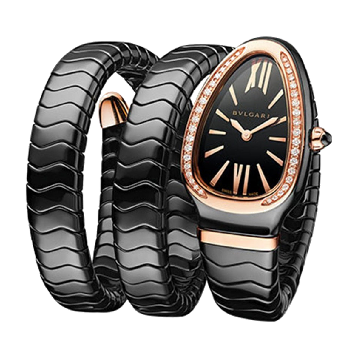 Bvlgari Serpenti Spiga Double Spiral Black Watch