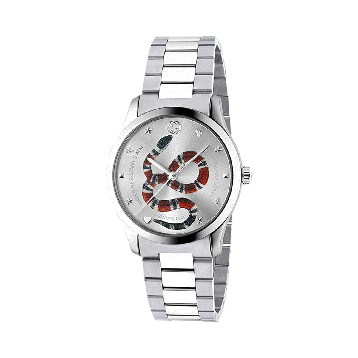 Gucci G-Timeless Snake Motif Stainless-Steel Watch