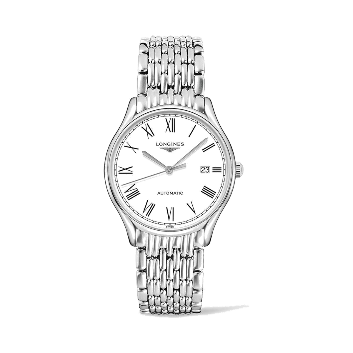 Longines - Lyre 38.5 Automatic Stainless Steel / White - Roman / Bracelet watch