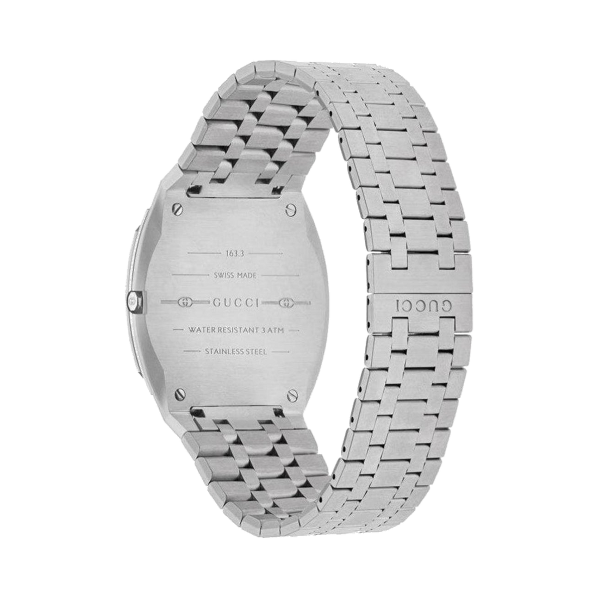 Gucci 25H Pink Dial Silver - toned Bracelet Wristwatch - Lc Watches
