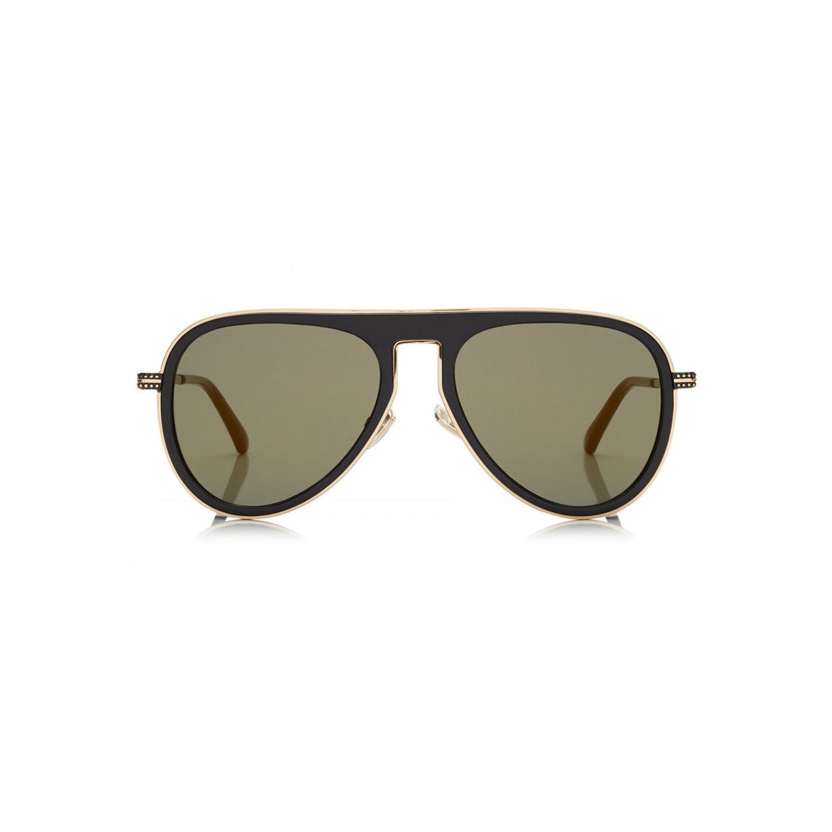 Jimmy Choo Black and Gold Metal Pilot Sunglasses - Lc Watches