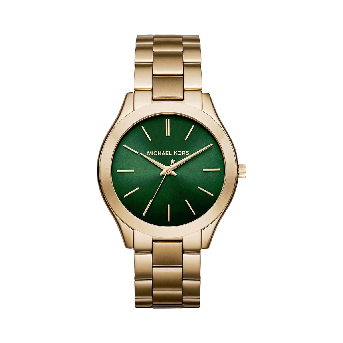 Michael Kors Runway Slim Green Dial Wristwatch - Lc Watches