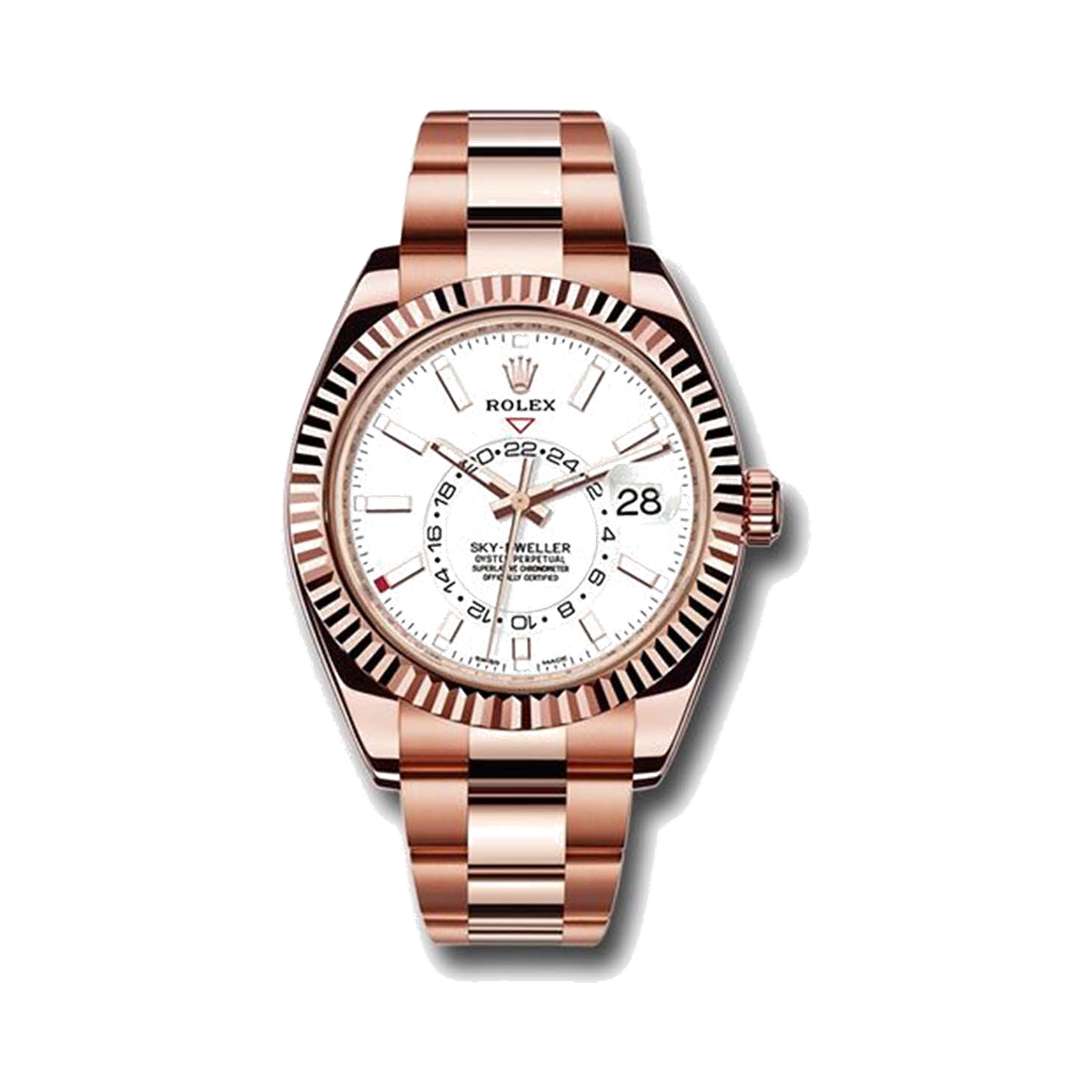 Rolex Sky - Dweller Everose Gold and Oystersteel Watch Intense white 2023 - Lc Watches