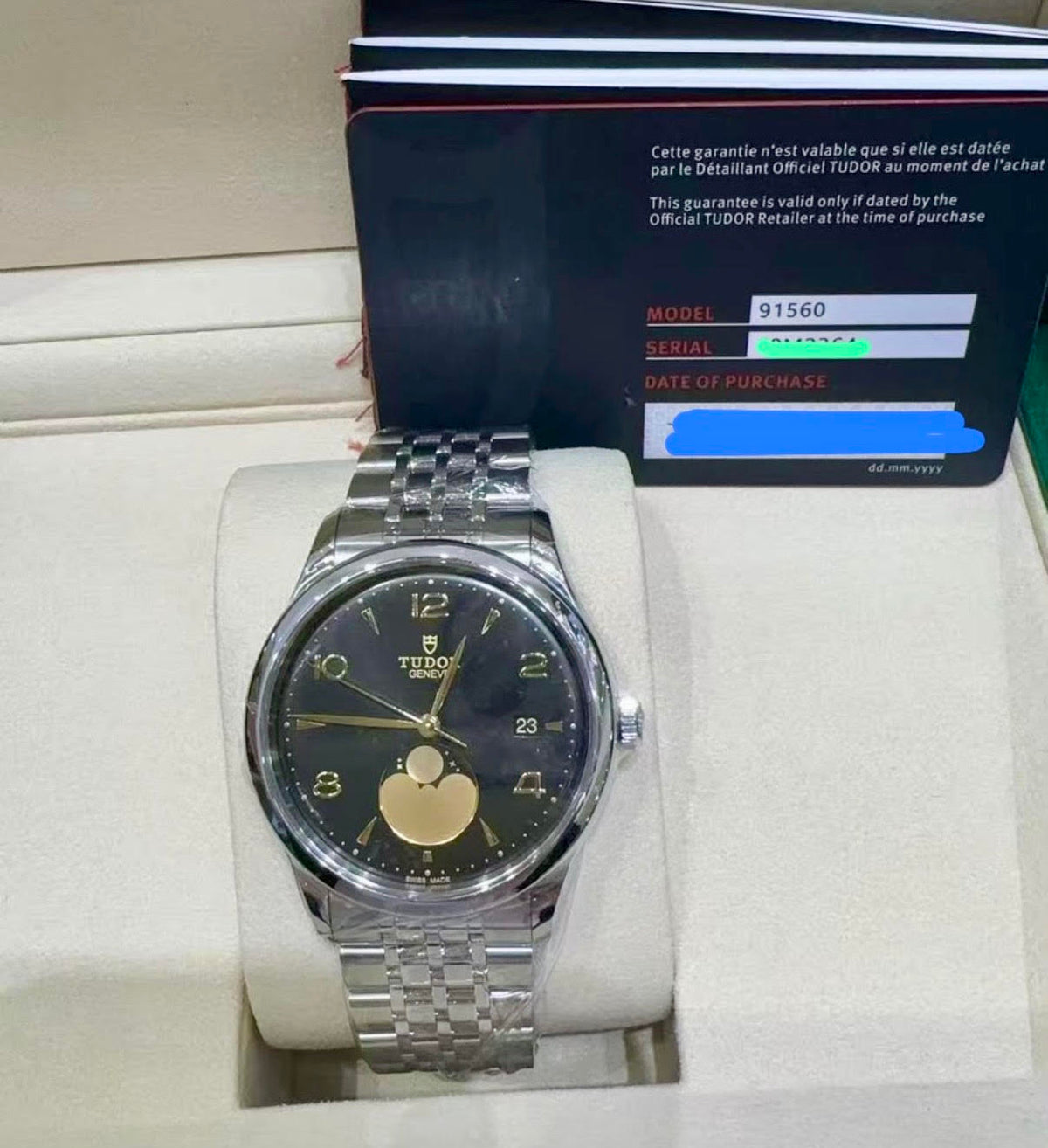 Tudor 1926 Luna Black Dial